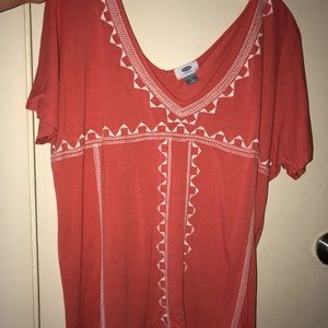 Coral printed blouse